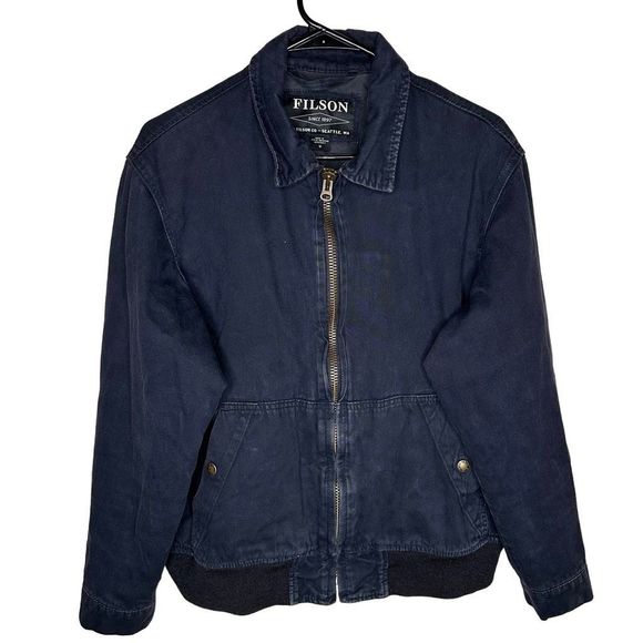 FILSON DRY WAX WORK JACKET DUSK NAVY S US MADE - Picture 1 of 5